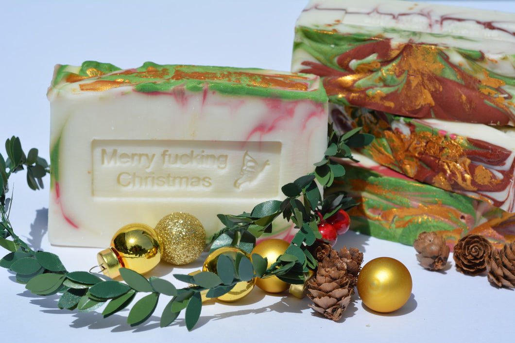 Lightly Eucalyptus Scented Soap Merry Fucking Christmas